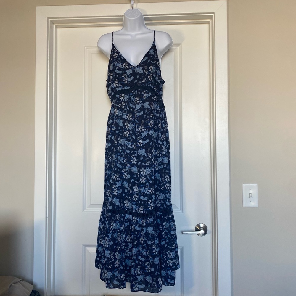 CeCe Long Blue Summer Dress